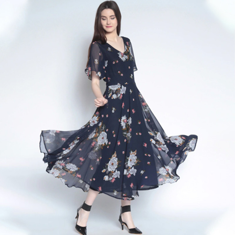 women Floral Maxi Dress