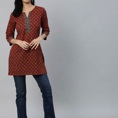 Women Maroon Tunic