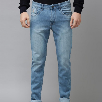 Men Blue Slim Fit Light Fade Stretchable Jeans