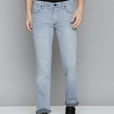 Men Blue Light Fade Stretchable Jeans