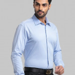 Men Blue Slim Fit Formal Shirt