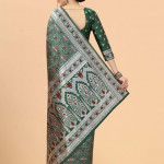 Green Woven Design Zari Silk Cotton Banarasi Saree