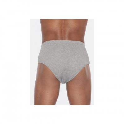 Men Grey Melange Solid Briefs