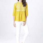 Mustard regular a-line Top