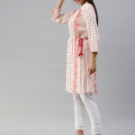 Off white and pink printed tunic