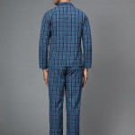 Men Blue Checked Night suit